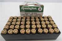 (50) Rounds of Remington 357 sig. 125gr JHP ammo.