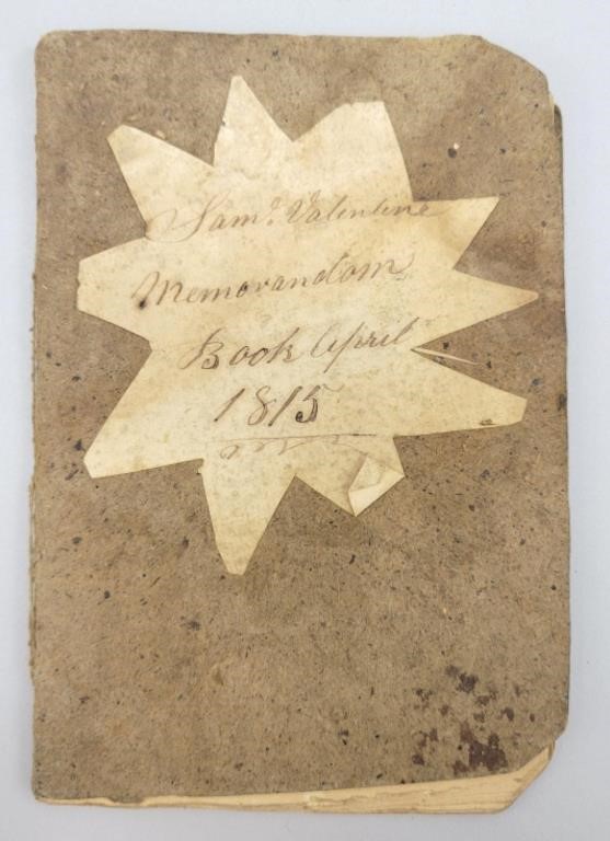 1815 Sam Valentine Memorandum Book.