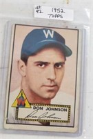 1952 Topps Card #190 Don Johnson