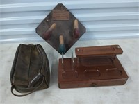 Wooden duck head coat rack, wood vanity/jewelry