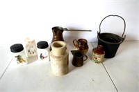 Salt & Pepper Shakers, Small Crocks, Etc