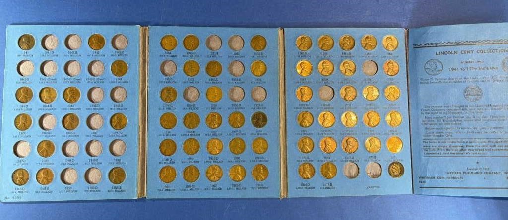 US penny book partial complete see pics