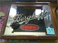 Berghoff Mirror Electric Lighted Box Sign