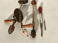 Antique Hand Drills, 1 Stanley and 1 Yankee.