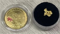 Alaska Gold Rush Nugget w/ Coin #4