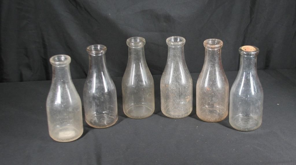 Vintage 1qt Milk Bottles