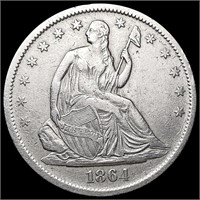 1864-S Seated Liberty Half Dollar CLOSELY