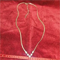 silver look necklace