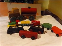 Antique Wood Toy Trains & Truck