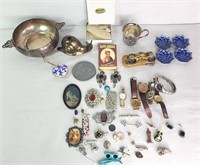 Misc vintage, watches, jewelry, brooches, opera