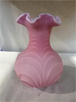 Fenton frosted vase 8”H