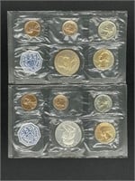 2 - 1962 silver U.S. mint sets