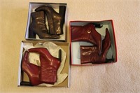 Heeled Boots Size 7-7.5 Red/ Brown