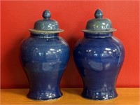 Large Cobalt Blue Chinese Ginger Jars