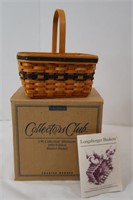 1996 Edition Longaberger Market Basket Miniature