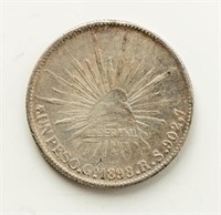 Coin 1898 8 Reales Mexico Libertad Silver Coin-EF