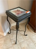 French Floral Accent Table