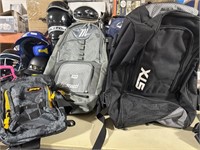 Lot of 3 back bags for various sports 1 STX 1