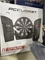 Accudart spark electronic dart board cabinet set