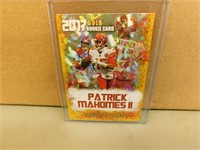 Patrick Mahomes 2017 Rookie Gems Gold rookie card