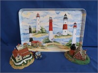 Lighthouse Tray 2 Danbury Mint Lighthouses,