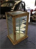 Early wood & glass display cabinet
