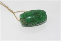 Green bead pendant