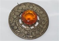 Large Scottish brooch with thistle design