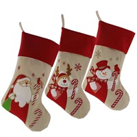 WEWILL Lovely Christmas Stockings Set of 3 Santa,