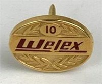 14K Gold Welex Service Pin