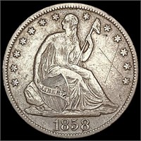 1858-O Seated Liberty Half Dollar LIGHTLY