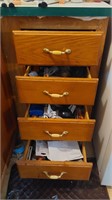 Content of 4 drawers in kitchen