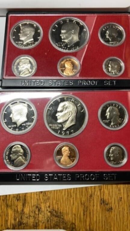 1976 & 1977 US Mint Proof Sets
