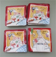Set of 7 Master Chef ' Live to eat " dishes