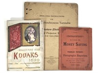 4 Atq Booklets Kodak, Western Electric Projectors+