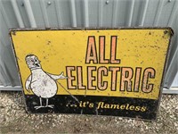 ALL ELECTRIC SIGN 35.5"X24"