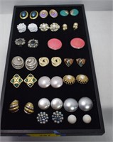 Vtg Button Style Earrings and More
