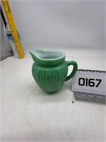 Vintage Green Milk Glass  (Small Chip)