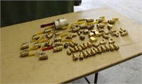 Assorted Brass Valves & Fittings, (1) Stainless