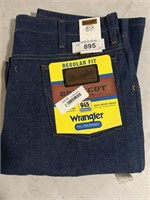 REGULAR FIT 36X32 WRANGLER JEANS, BOOT CUT-NEW