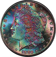 $1 1880-S  PCGS MS65+ CAC NORTHERN LIGHTS