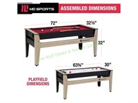 MD Sports Glendale 72" 4-in-1 Swivel Game Table
