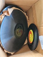 Box of LP and 45's