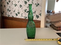 Large green bottle vase