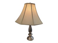 Silver Table Lamp with Bulb