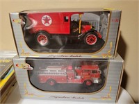 2 SIGNATURE MODLE TEXACO TRUCK & FIRE