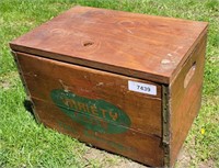 WL pop crate w/lid 12"x18"x12" vintage variety clu