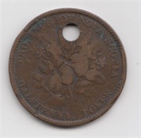 1856 Nova Scotia Halfpenny Token