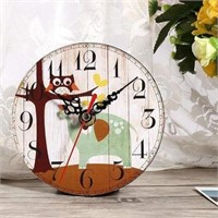 Vintage Style Wooden Round Clock