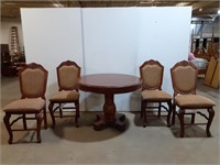 Pedestal Dining Table and Chairs